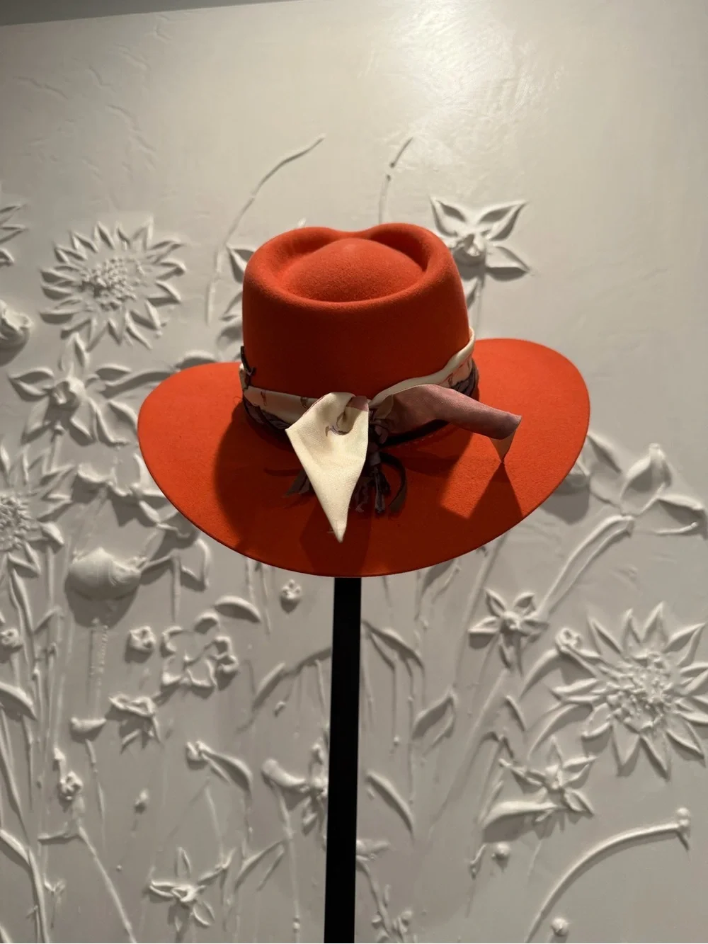 Kemo sabe Rabbit cowboy  Hat with Scarf Band - Orange