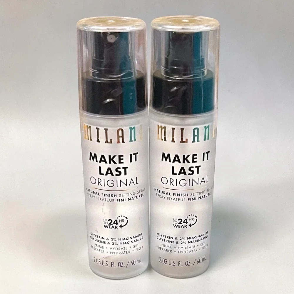 Milani Make It Last Original Setting Spray 2 Pack Prime Hydrate Set 2.03 Oz Ea