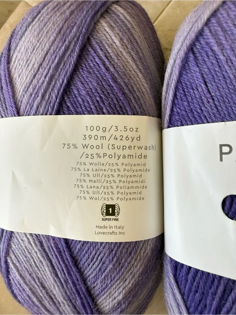 Paintbox Variegated Purple Sock Yarn - Stripes-Wisteria