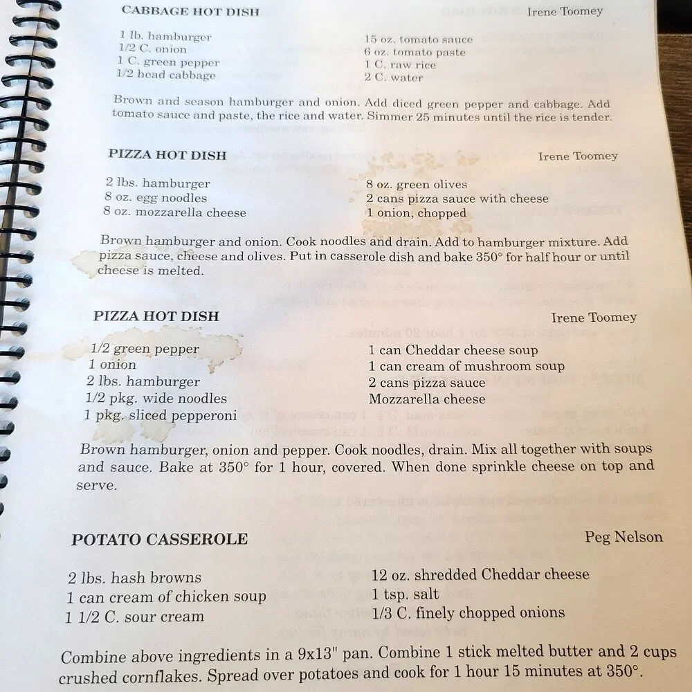 OOAK Community Fundraiser Vintage Spiral Bound Cookbook 