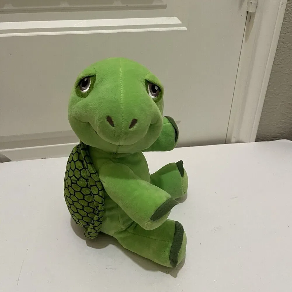 2019 Progressive Plush Terry Green Turtle Plush Tortoise Stuffed Animal Toy 10”