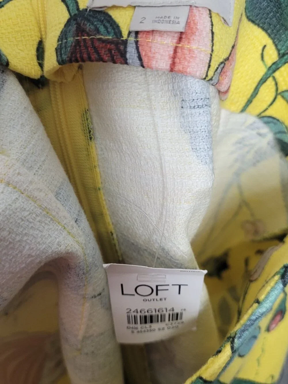 Loft Outlet yellow green flower print whimsy short bright garden party skirt 2