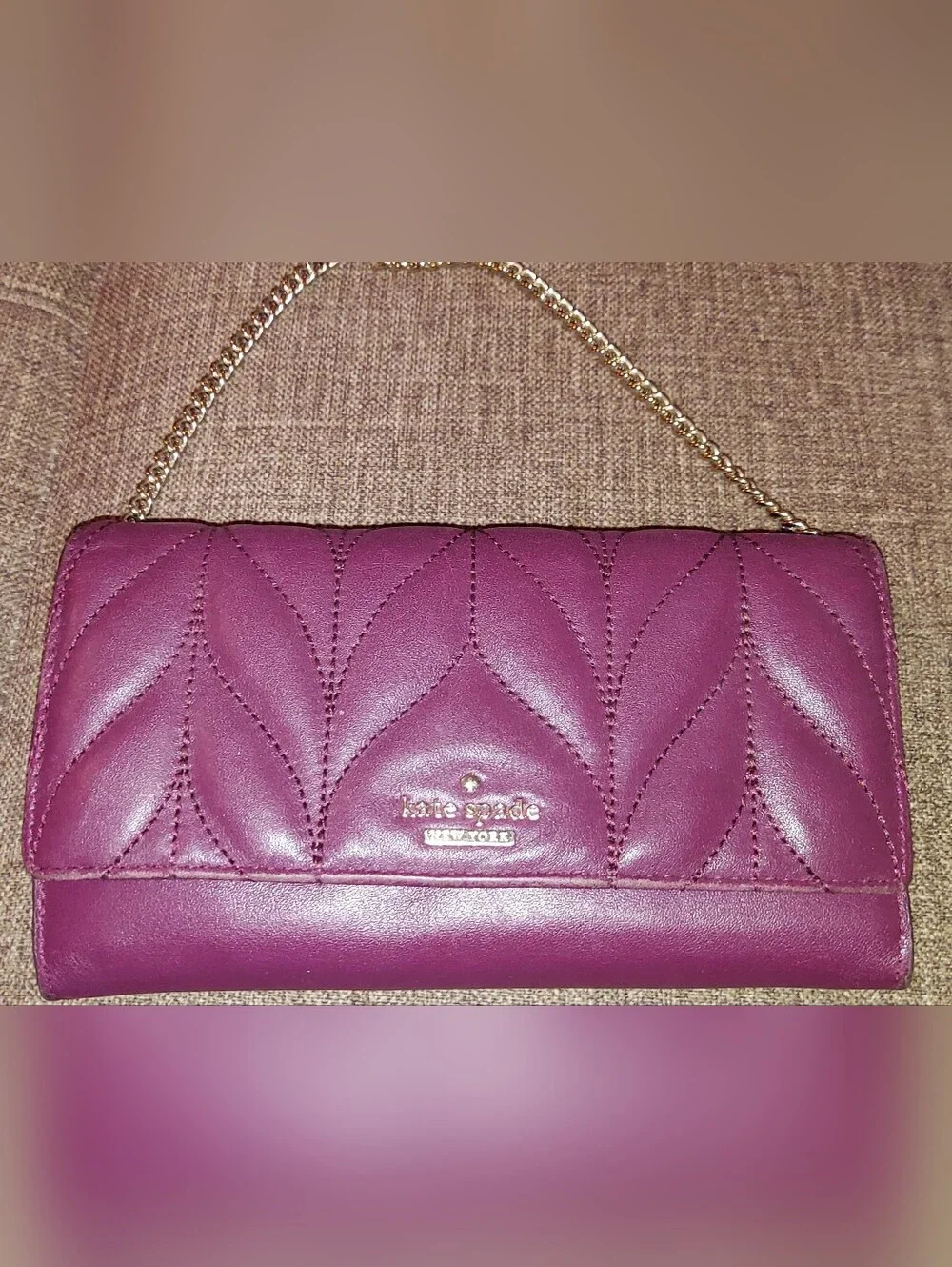 kate spade quilted leather