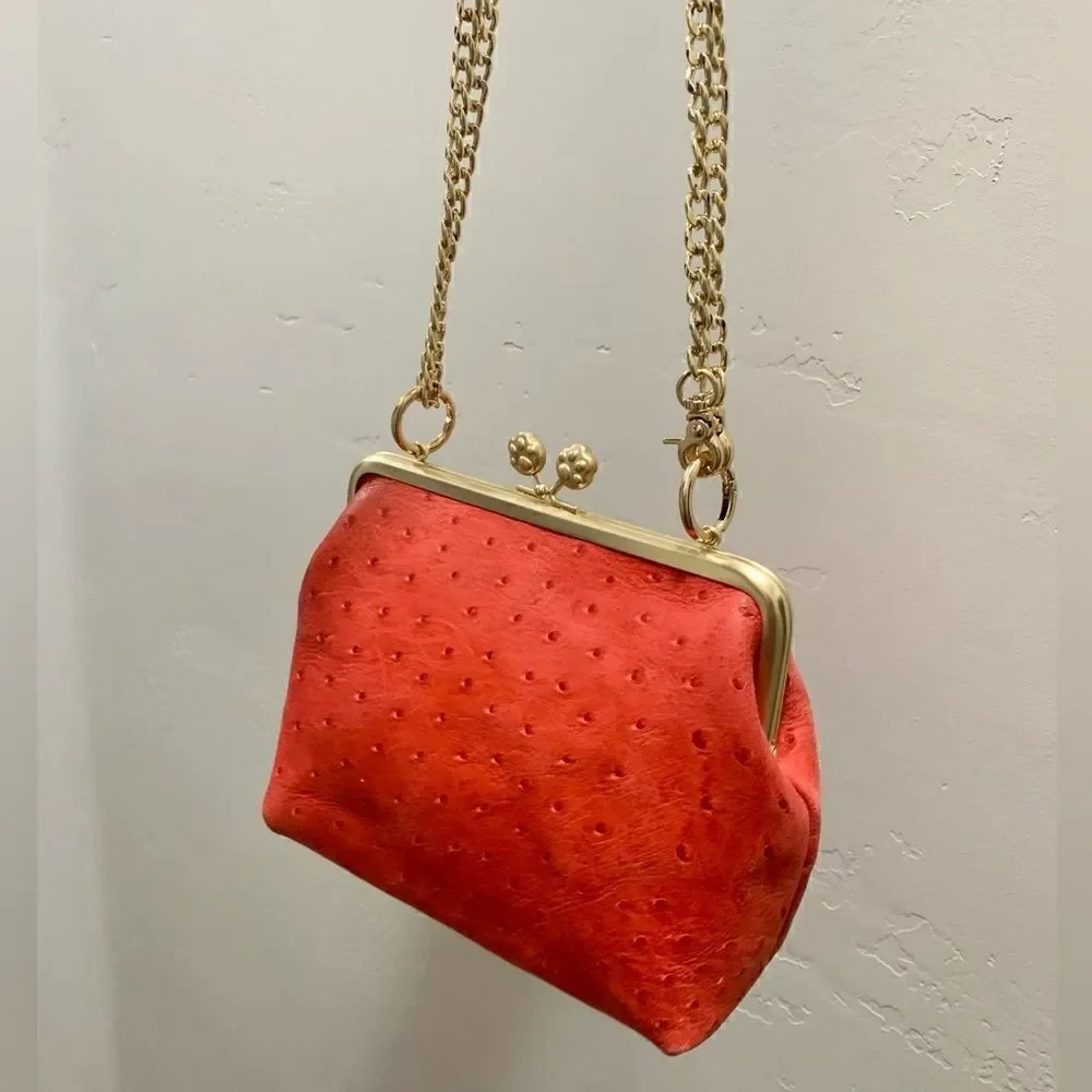Handmade Genuine Ostrich Textured Leather 