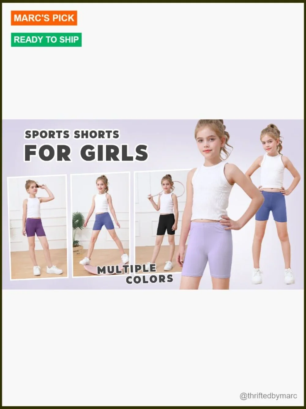 10 Pack Girls Bike Shorts Cartwheel Under Dress Dance Shorts Toddler Kids