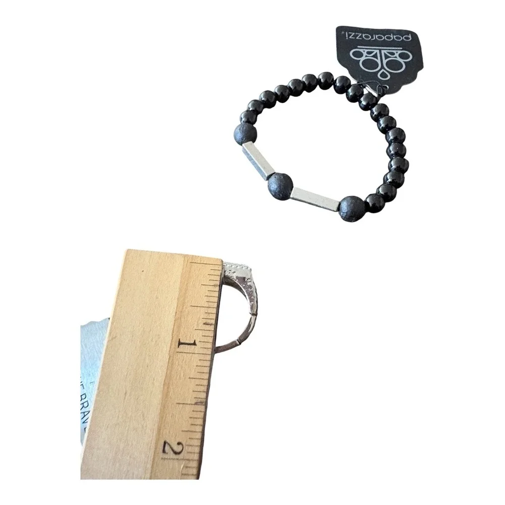 Paparazzi Mens Jewelry Set Proud Patriot Dog Tag Necklace Bracelet Black Ring