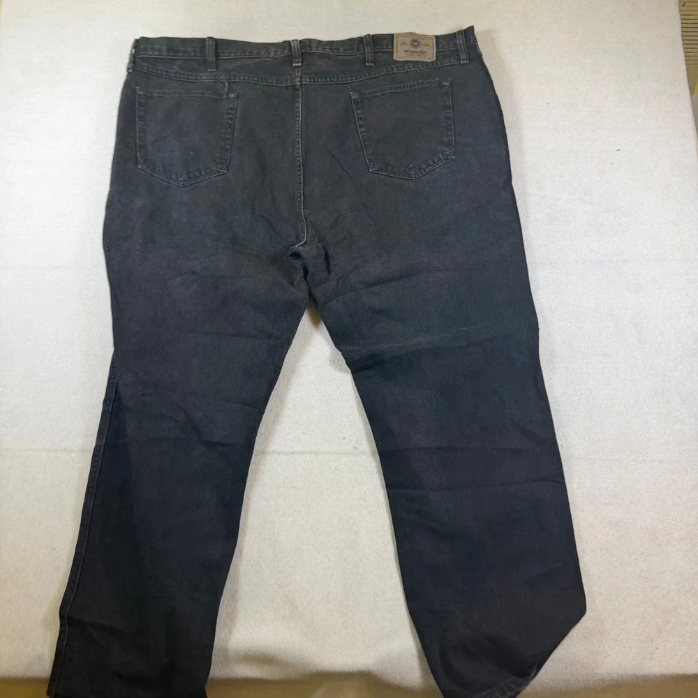 Wrangler Mens Relaxed Fit Straight Leg Black Denim Jeans 98601CB 48x29