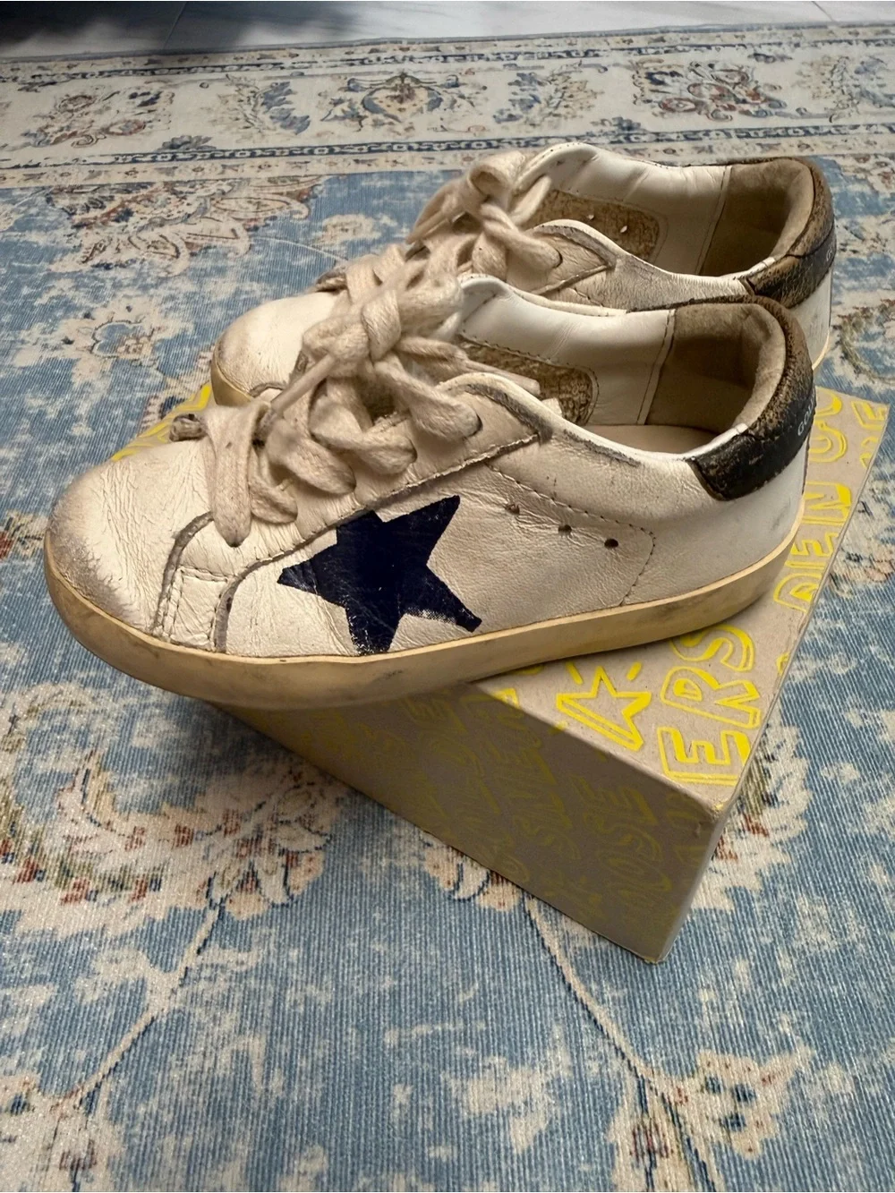 Golden Goose white leather