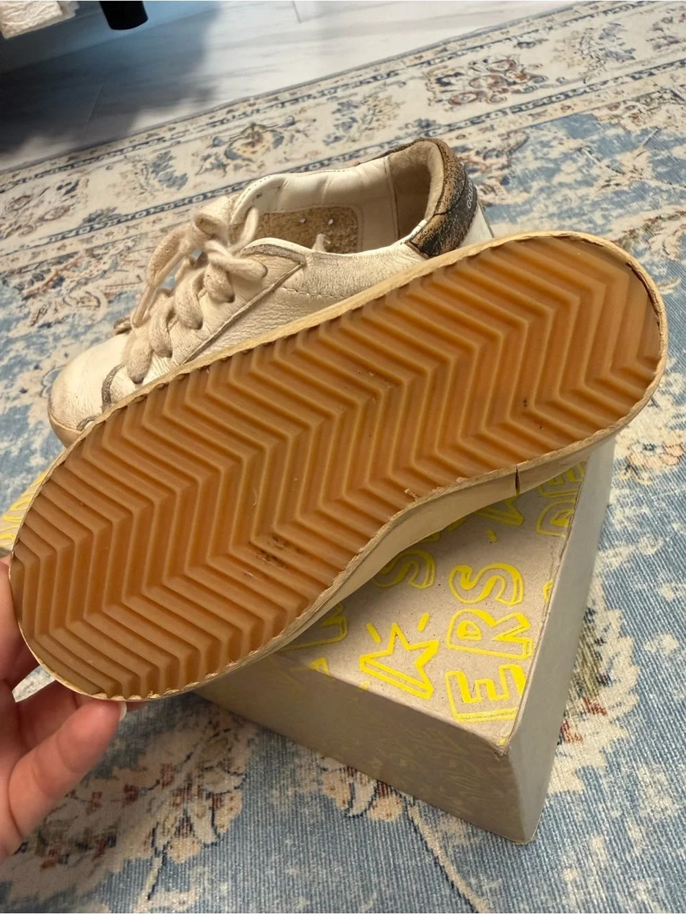 Golden Goose white leather