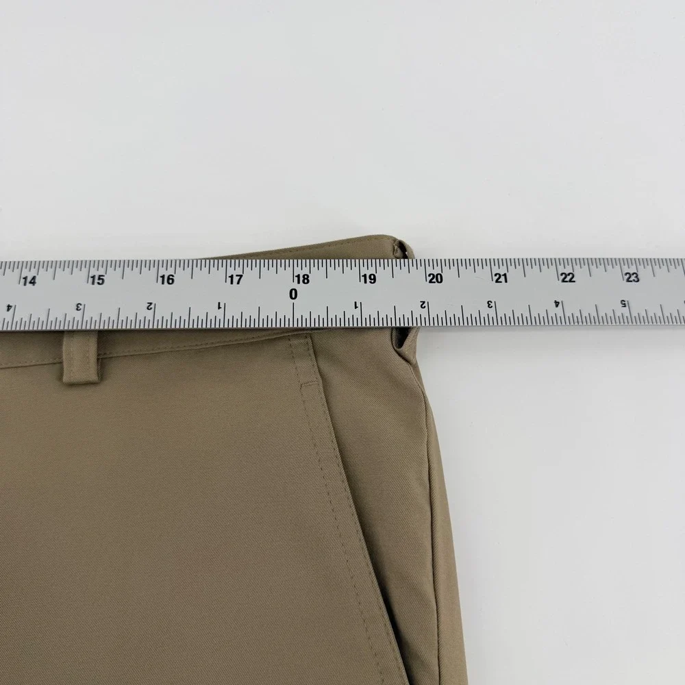 Nike Golf Dri-FIT Flat Front Pants Performance Khaki Tan 38x29 Mens Trousers