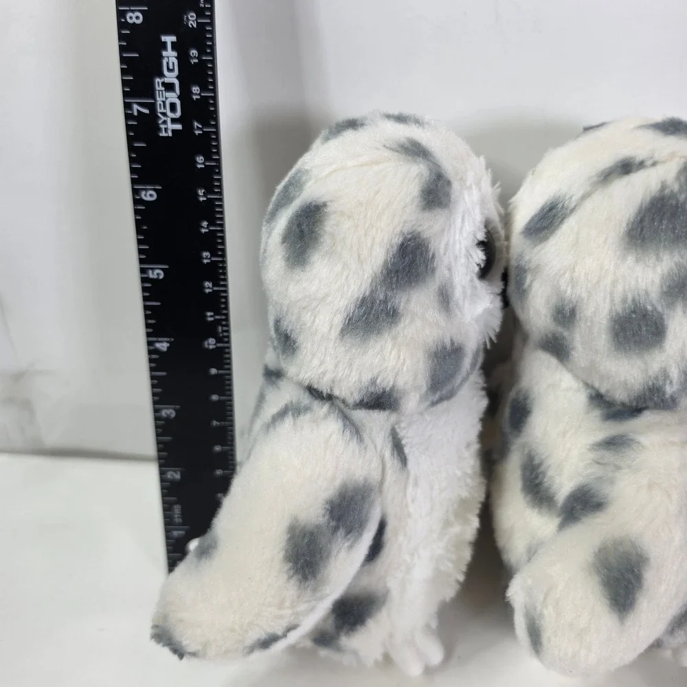 Lot of 2 Aurora Snowy Owl Plush Flopsie Stuffed Animal White Spotted Bird 8