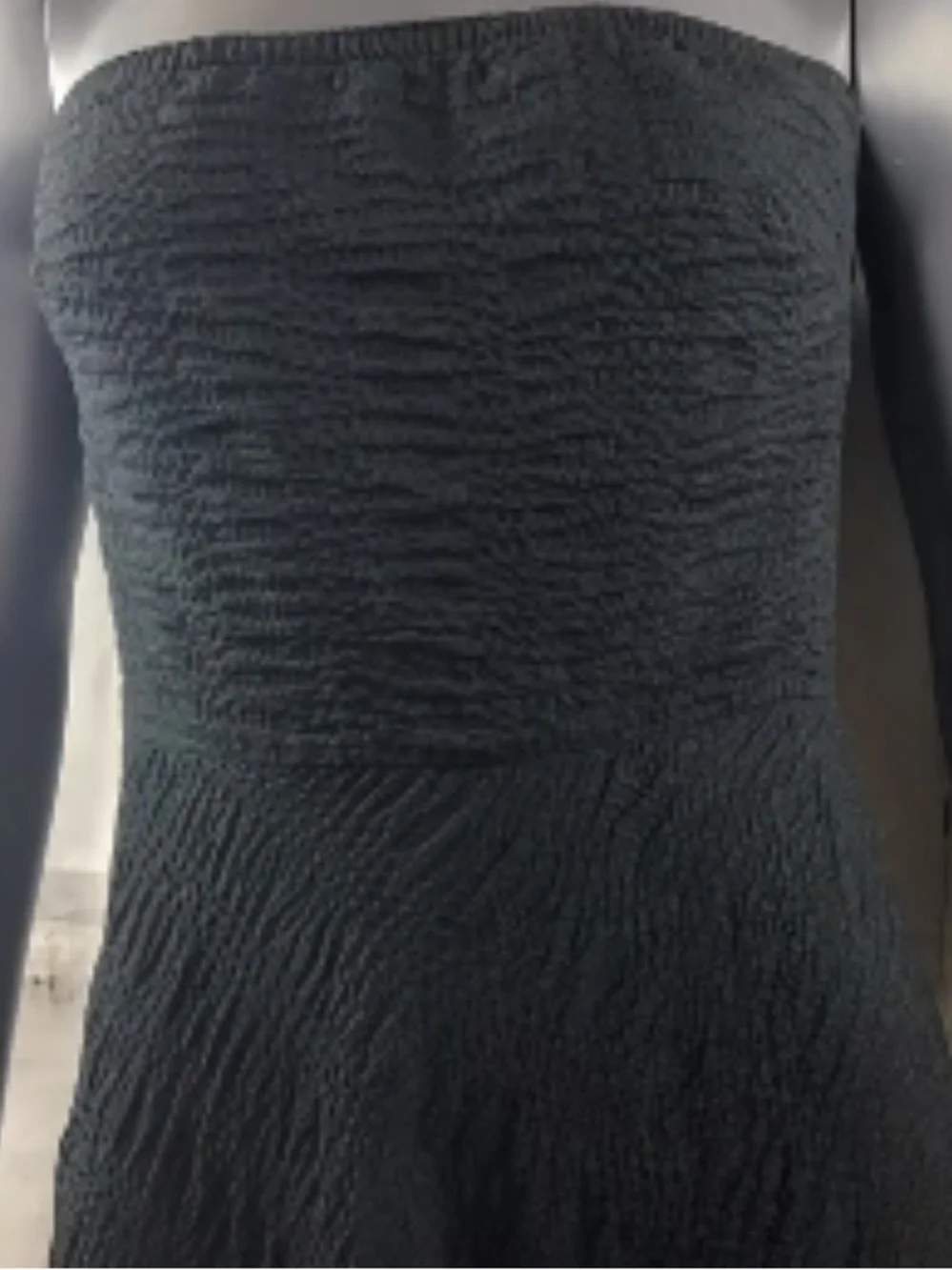 J. Crew Strapless Black A-Line Midi Dress