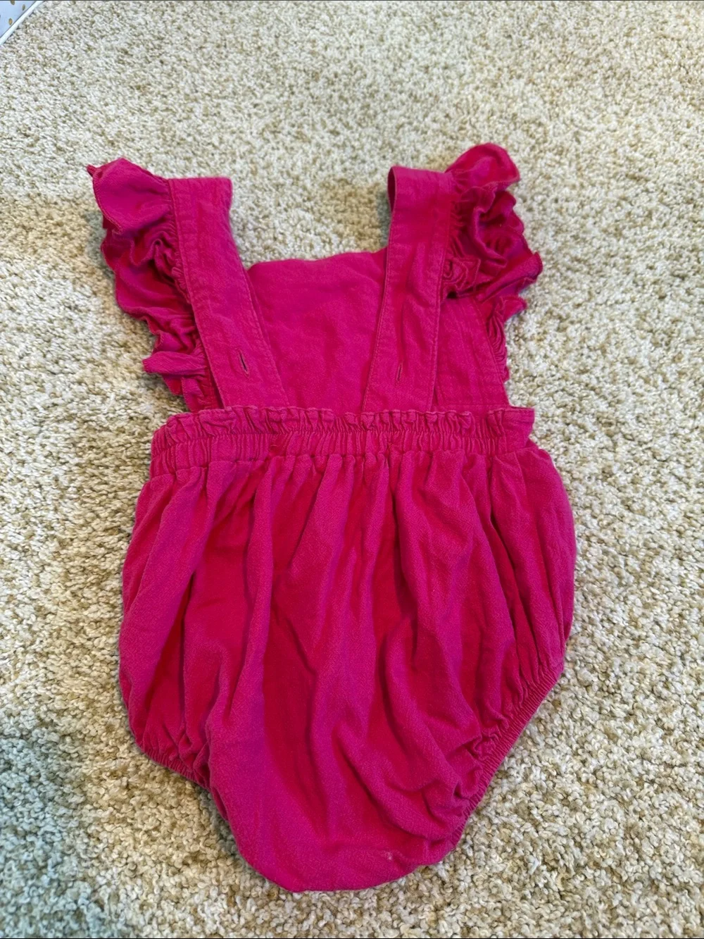 Tiny Tribe Hot Pink Ruffle Romper