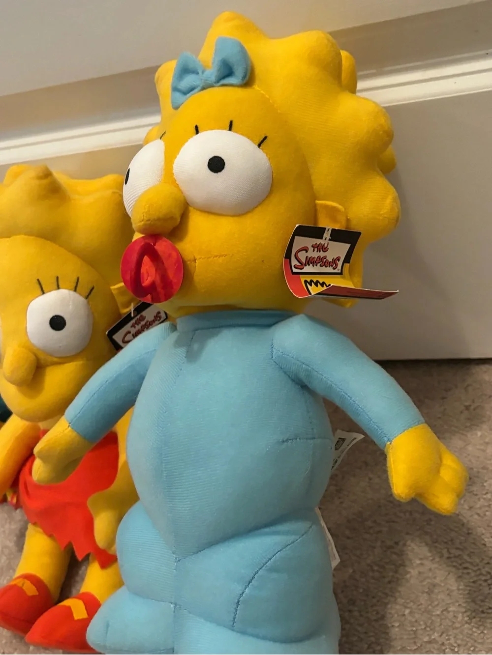 Vintage The Simpsons Bart Lisa Maggie Simpson Plush Toy Lot Bendy Lisa Tags