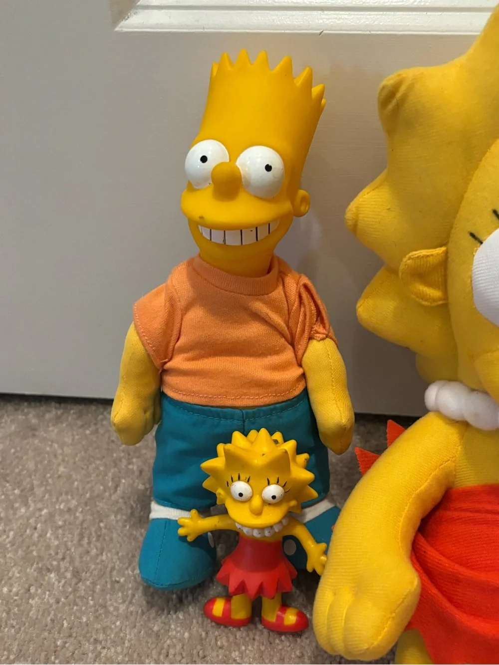 Vintage The Simpsons Bart Lisa Maggie Simpson Plush Toy Lot Bendy Lisa Tags