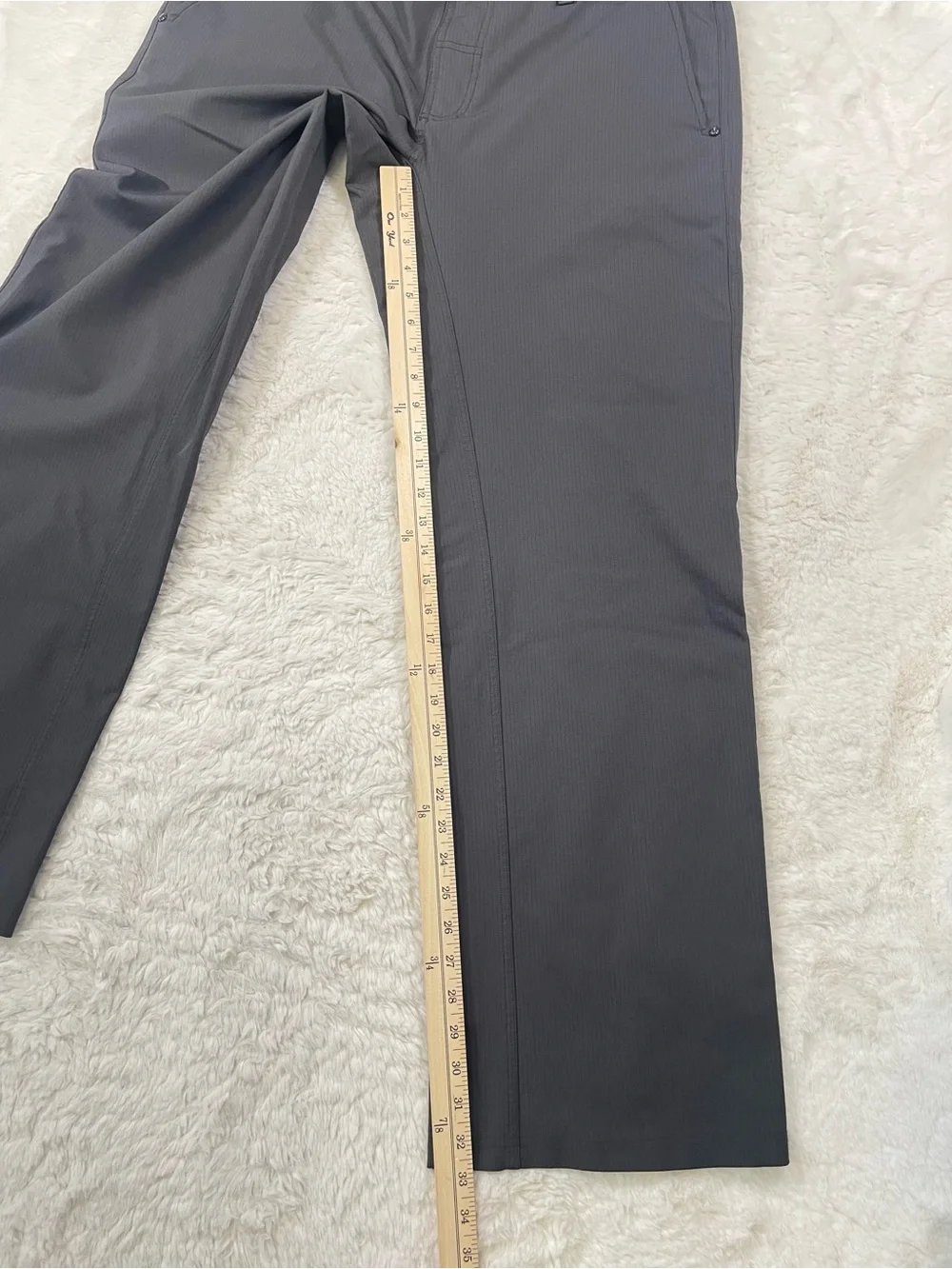 lululemon athletica Men's Charcoal Performance Chinos, Size 36