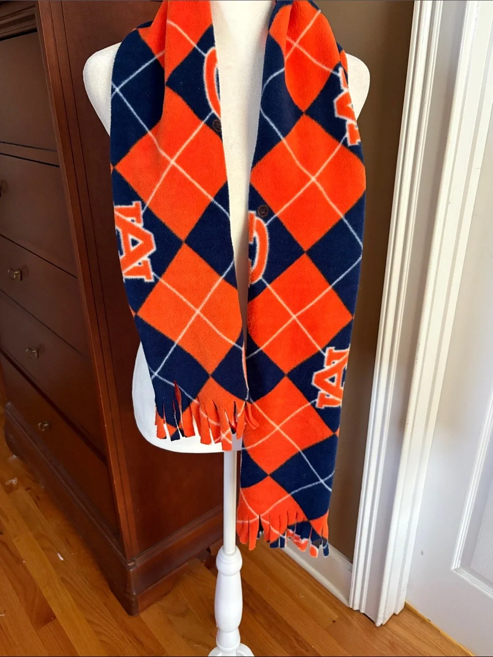 Auburn Fleece Scarf with Logo