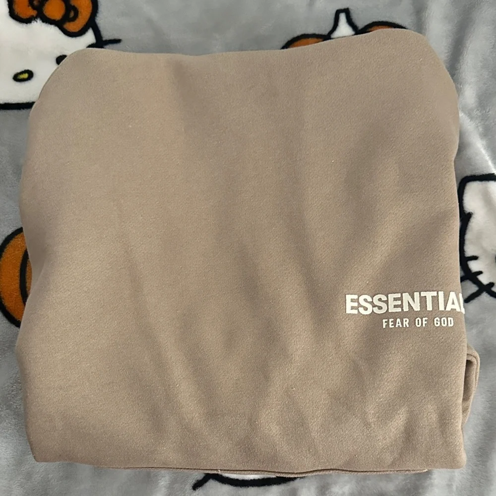 Essentials Fear of God Beige Logo Sweatshirt