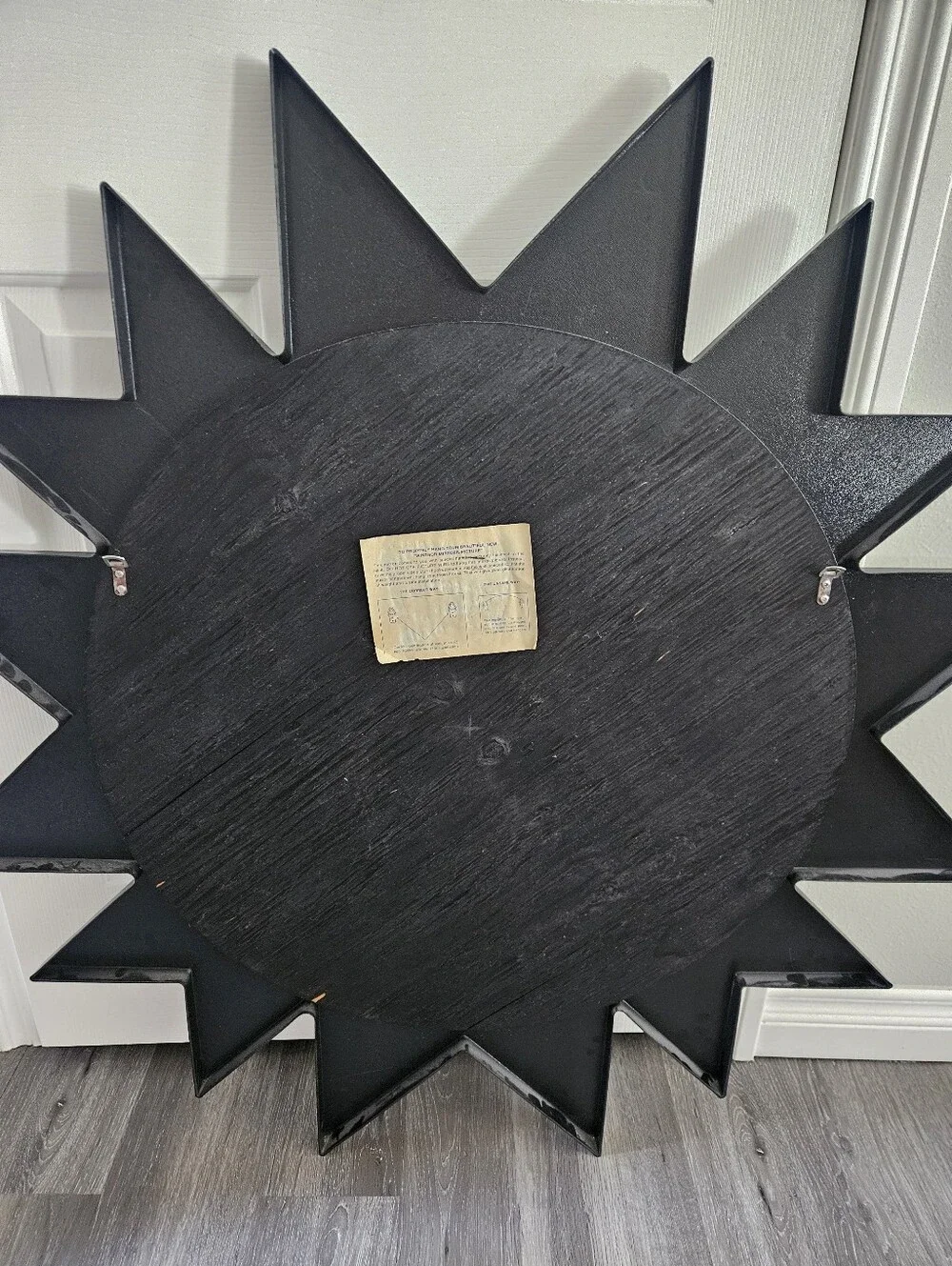 Vintage Windsor Art Deco Beveled Glass Snowflake/Starburst Accent Wall Mirror