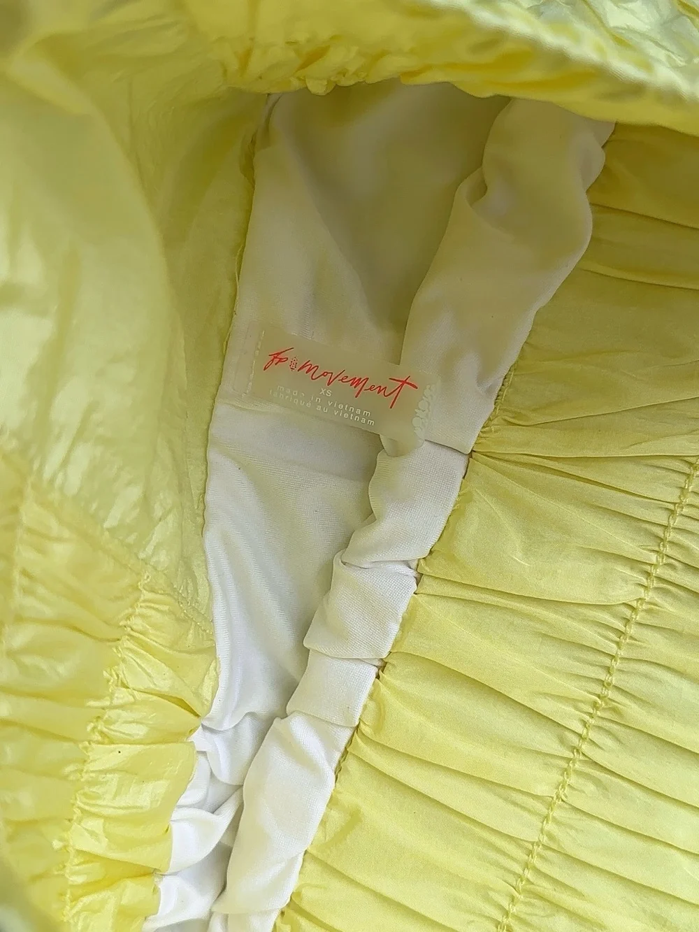 Free People FP Movement Bright Yellow Smocked Waist Lightweight Shorts
