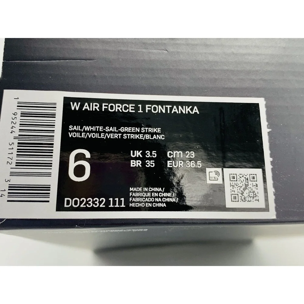 Size 6- Women's Nike Air Force 1 Fontanka 