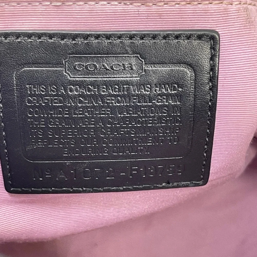 Coach Ashley Pleated Tote‎ Women Large Black Leather Shoulder Handbag F13759 Y2K