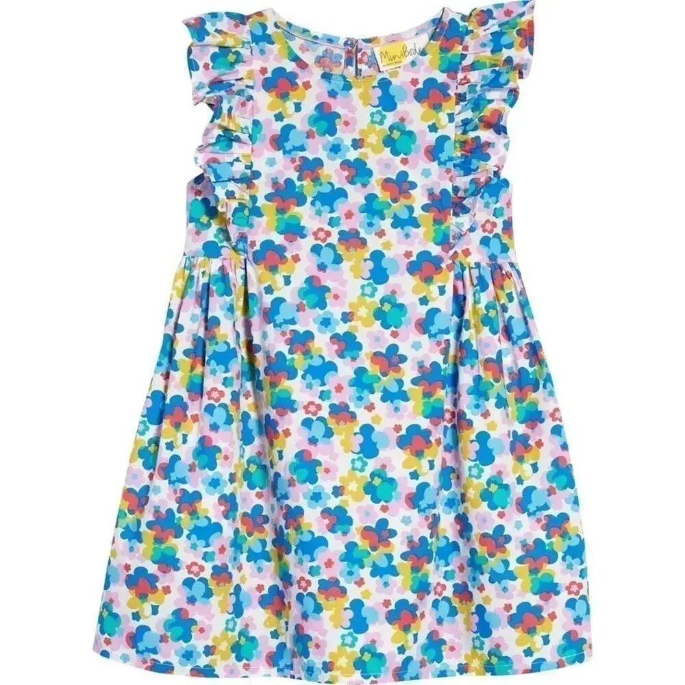 NWT❤️Mini Boden Print Sleeve Dress sz7/8Y