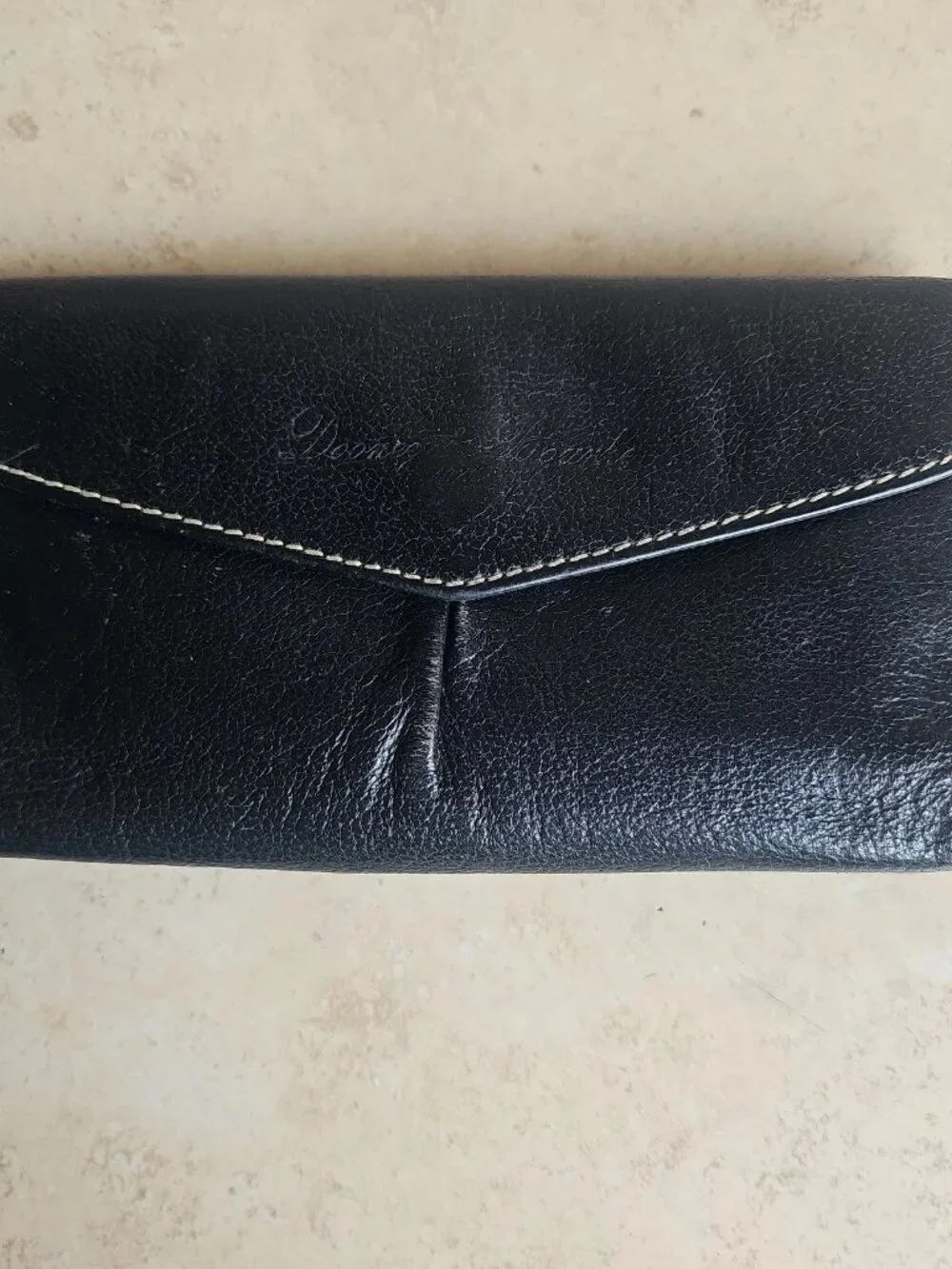 Dooney & Bourke Black Envelope- Style Madison Organizer Wallet