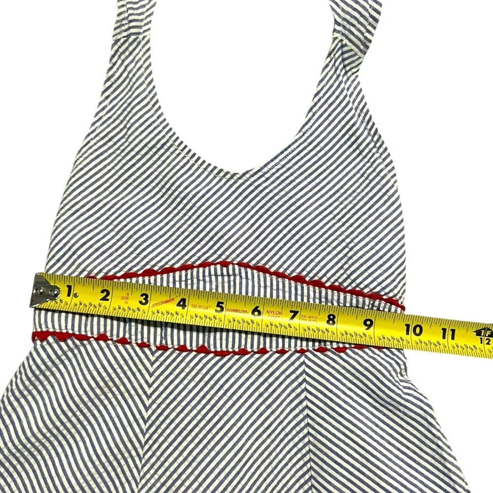CachCach 5Y Blue Seersucker Halter Dress