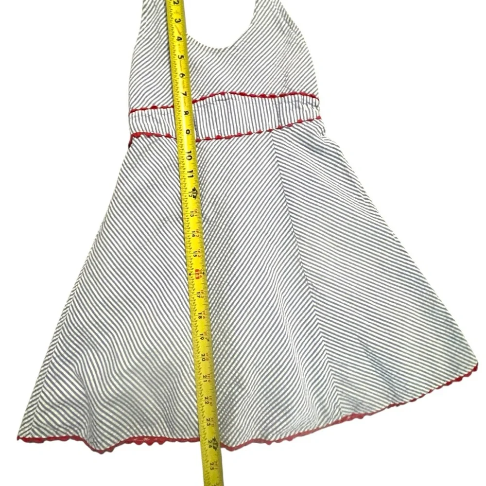 CachCach 5Y Blue Seersucker Halter Dress