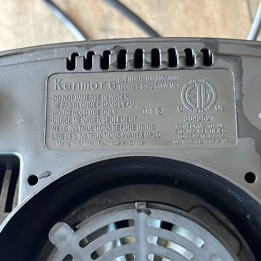 Kenmore bottom blender