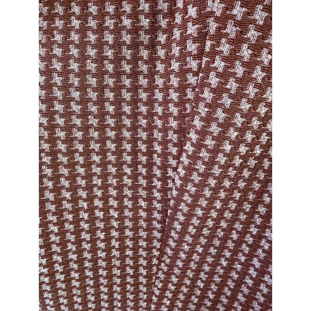 Swagger 60s Mens Houndstooth Skinny Ankle Pants Size 34/31 Brown Hipster