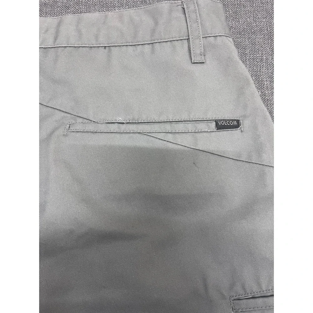 Volcom Frickin Chino Shorts Mens 33 Grey Modern Fit Twill Skate A09113P0
