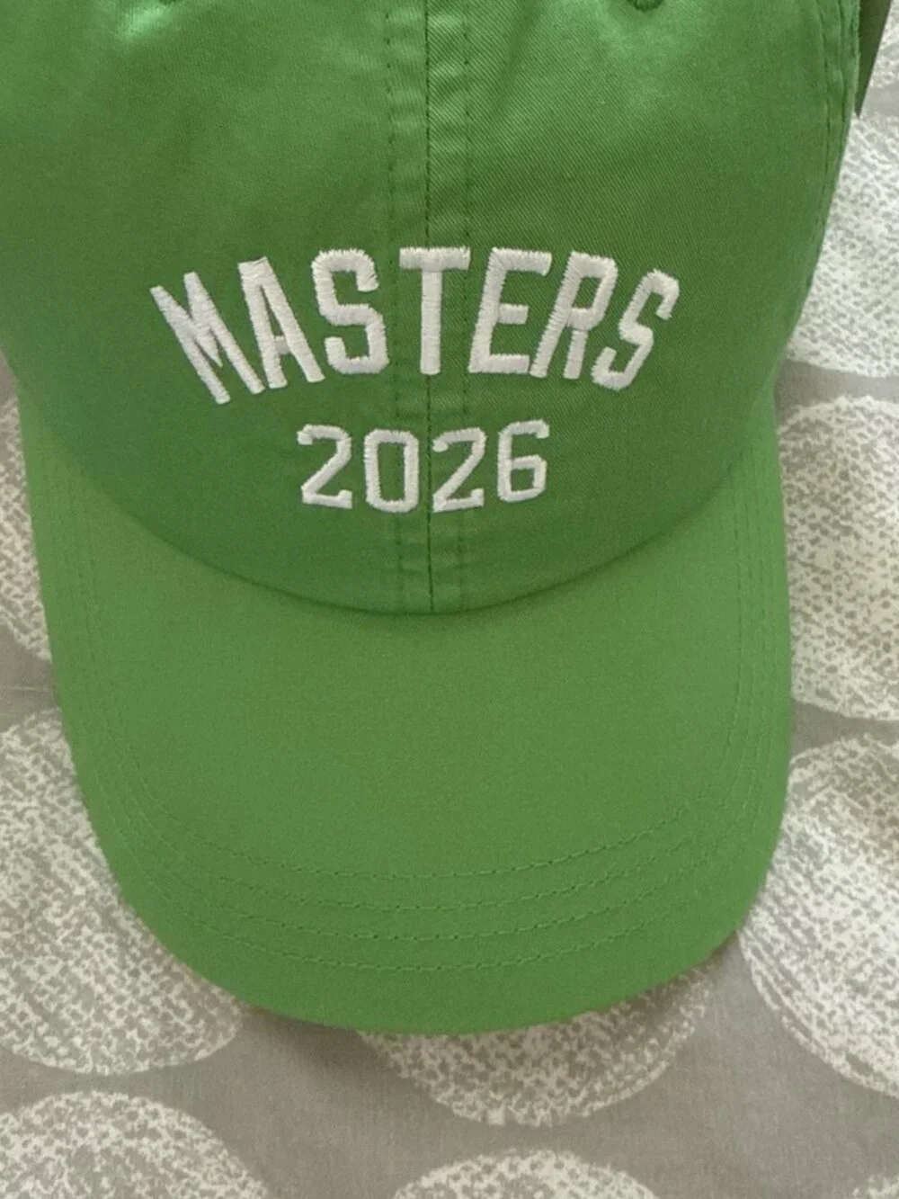 NWT Masters 2026 Ahead Augusta National Golf Green Adjustable Hat Cap One Size