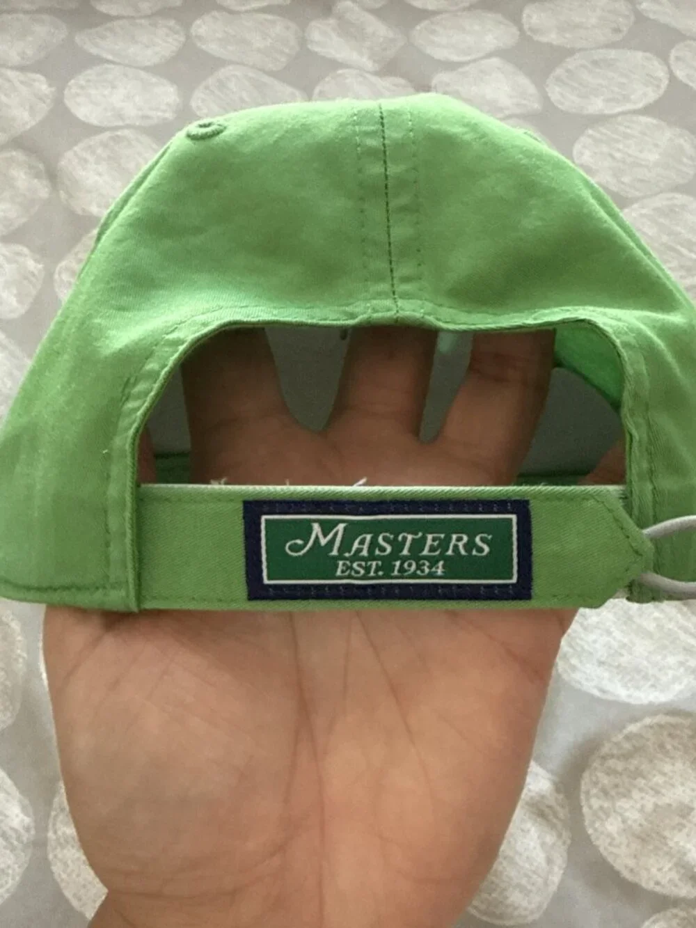 NWT Masters 2026 Ahead Augusta National Golf Green Adjustable Hat Cap One Size