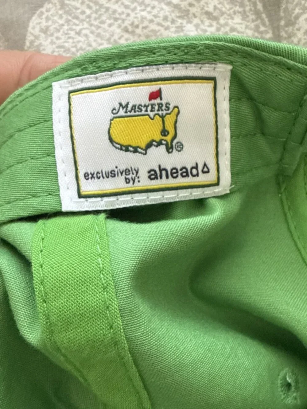 NWT Masters 2026 Ahead Augusta National Golf Green Adjustable Hat Cap One Size