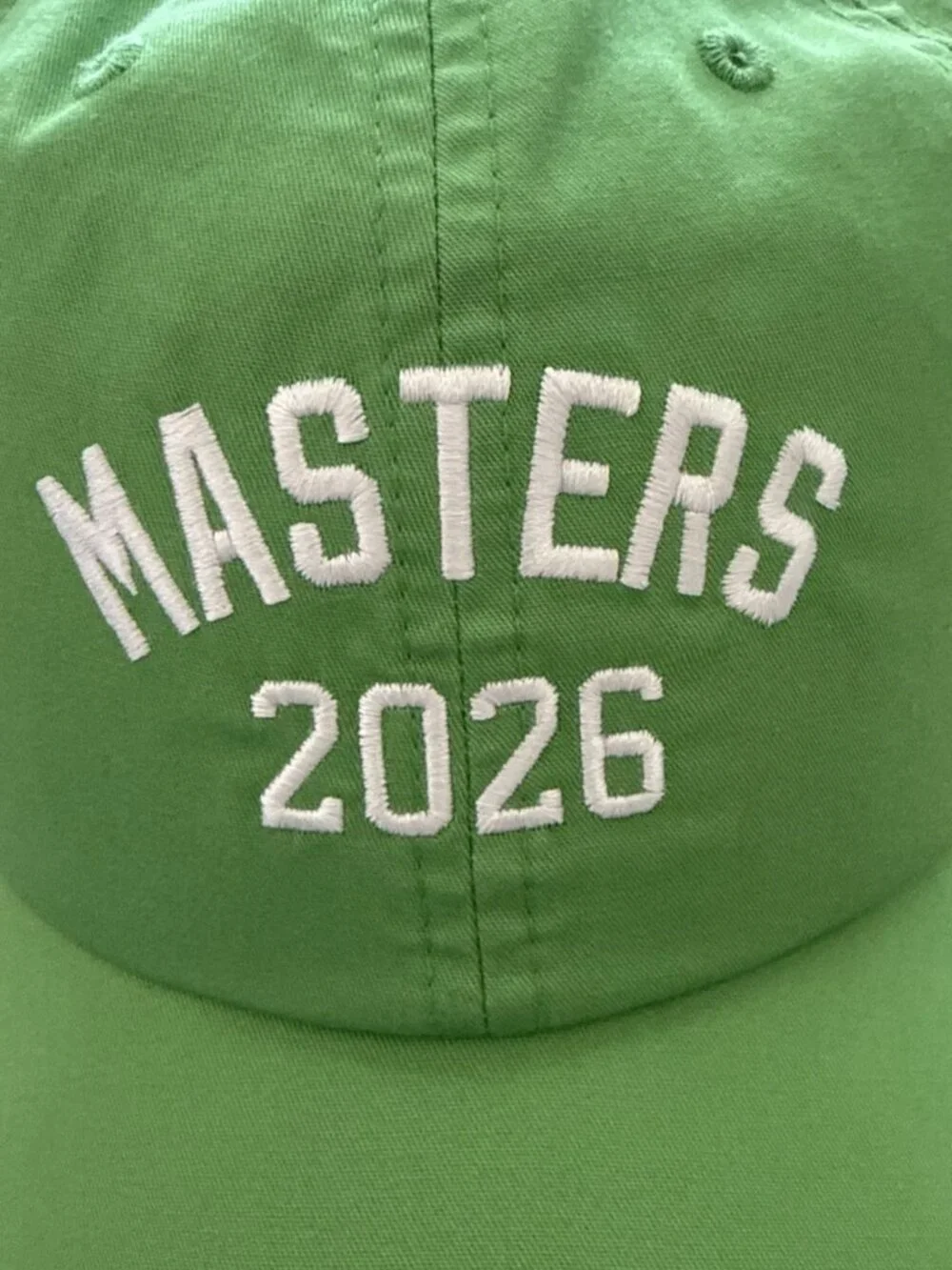 NWT Masters 2026 Ahead Augusta National Golf Green Adjustable Hat Cap One Size