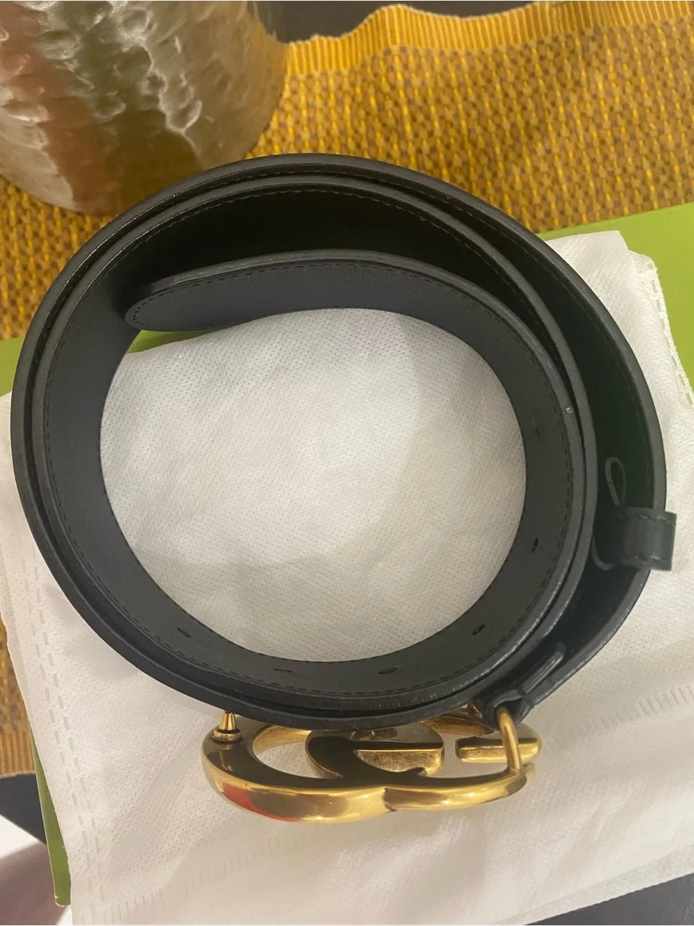 Gucci black leather