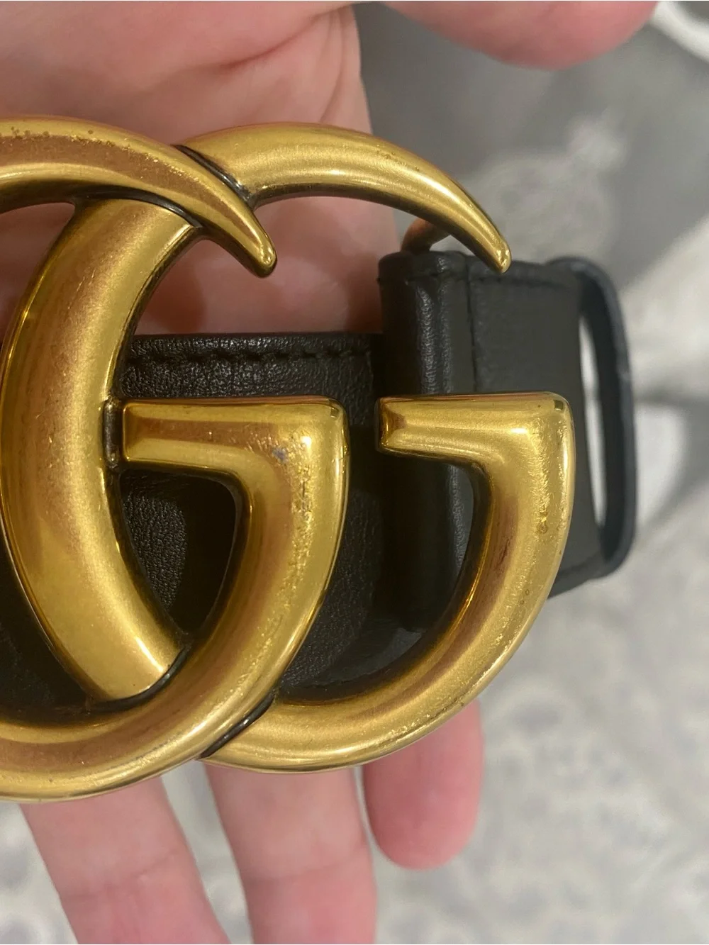 Gucci black leather