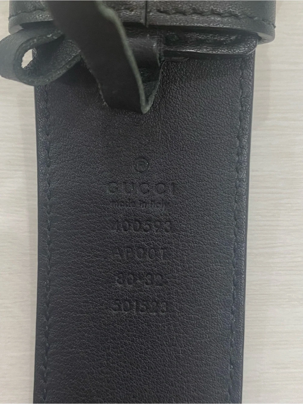 Gucci black leather