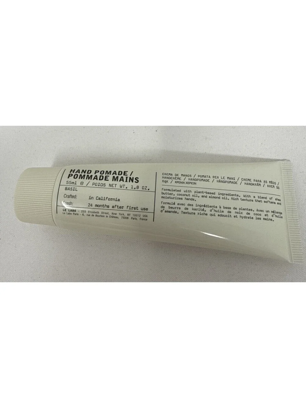Le Labo Hand Pomade Basil 55ml/1.8oz Shea Butter Moisturizer Vegan Sealed New