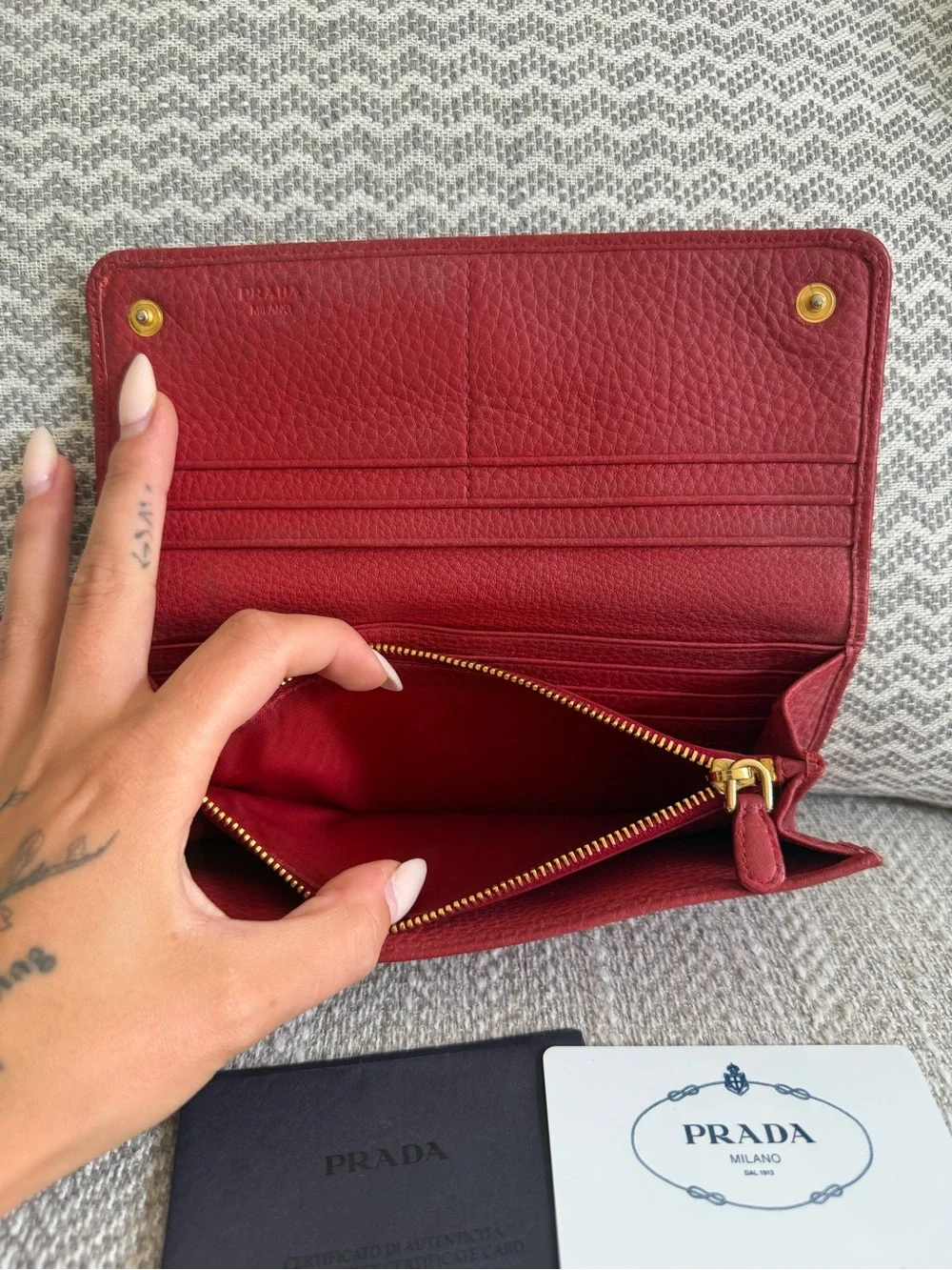 Prada authentic vitello