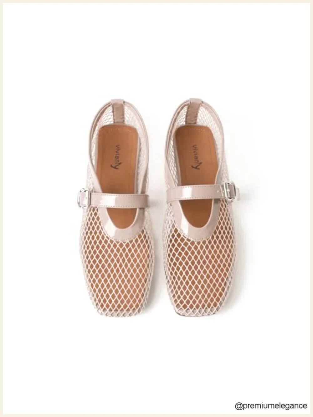 Mary Jane Ballet Flats with Buckle Ankle Strap Square Toe Faux Leather