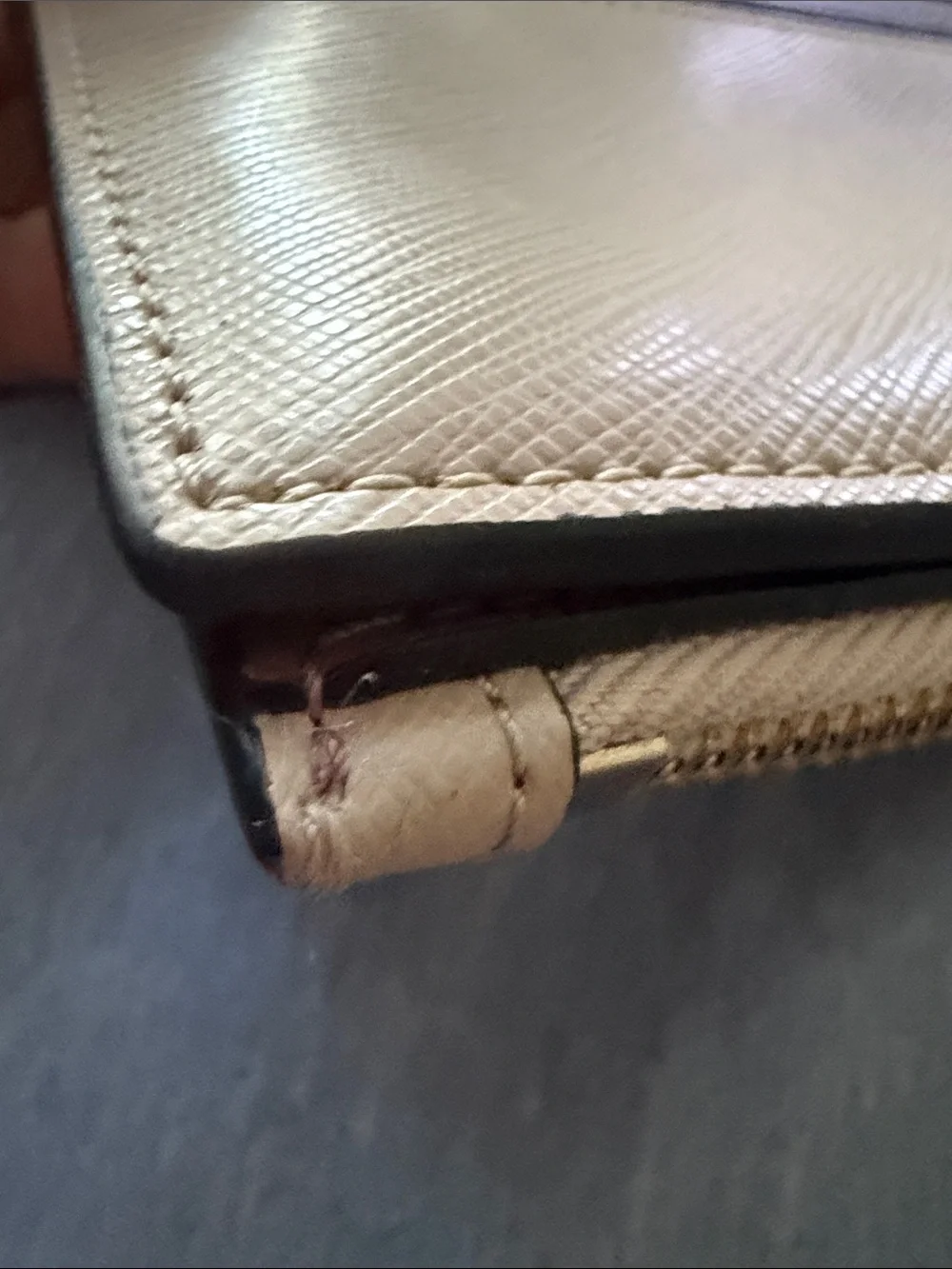 kate spade Two-Tone Beige and Black Wristlet Wallet