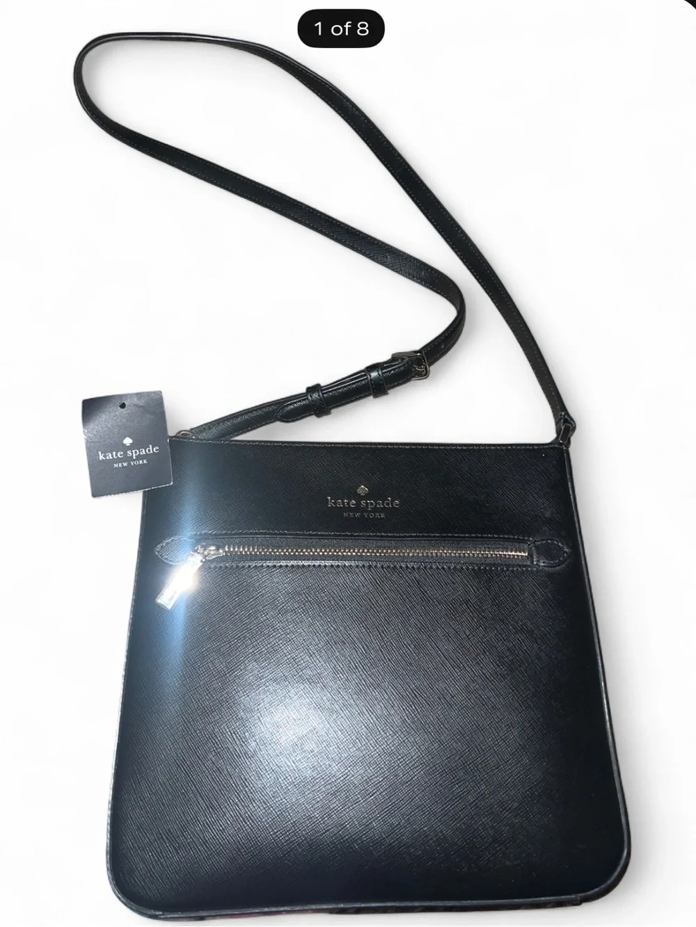 Kate Spade Sadie Black Saffiano Leather Messenger Crossbody ♠️ NWT