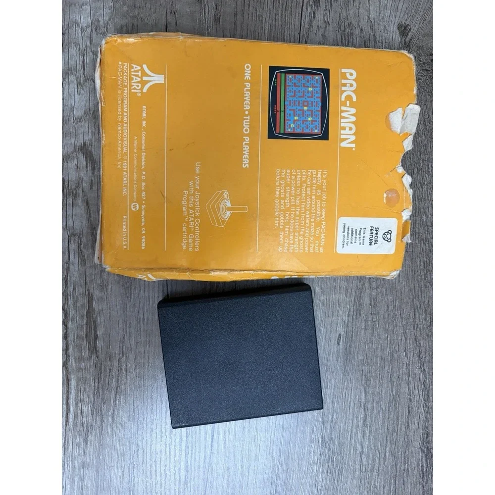 Pac-Man (Atari 2600, 1982) Video Game Cartridge With Box