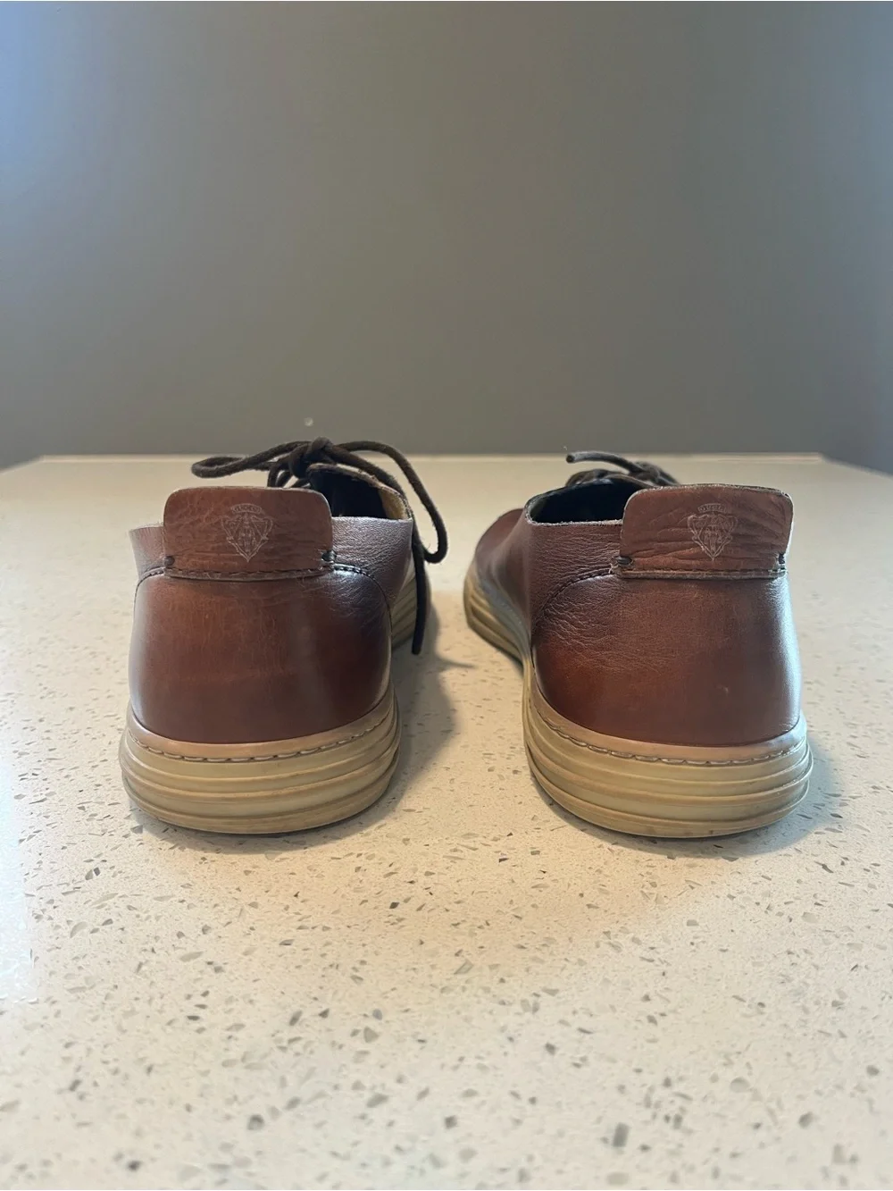 Gucci Brown Leather Lace-Up Oxfords