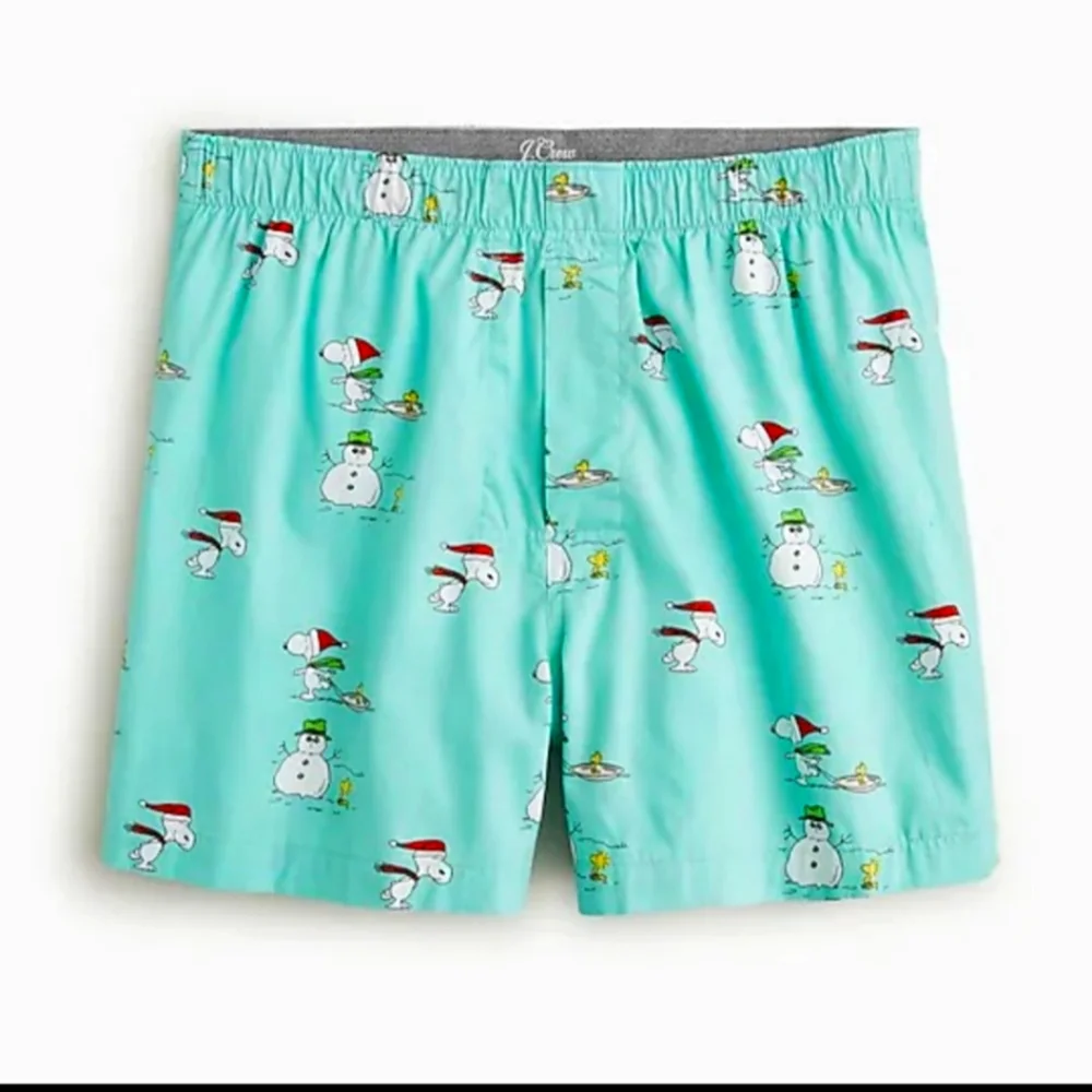 J.CREW Peanuts® X J.Crew boxers  Skating Snoopy Santa MED BNWT RETIRED 2025