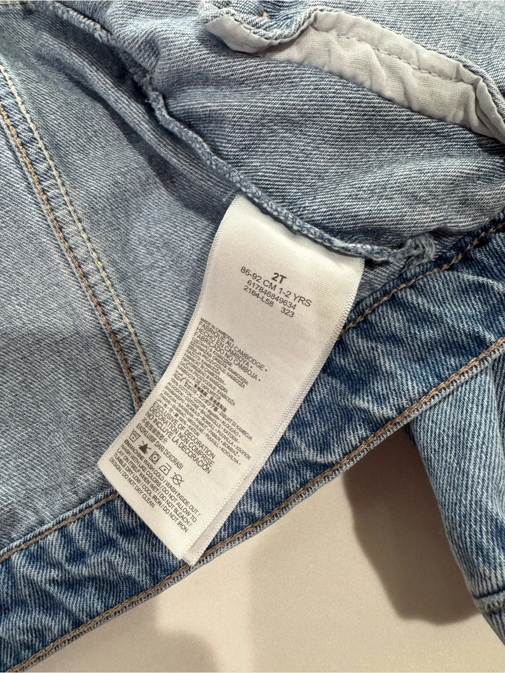 Levi’s Toddler Light Wash Denim Trucker Jacket Size 2T Classic Jean Jacket