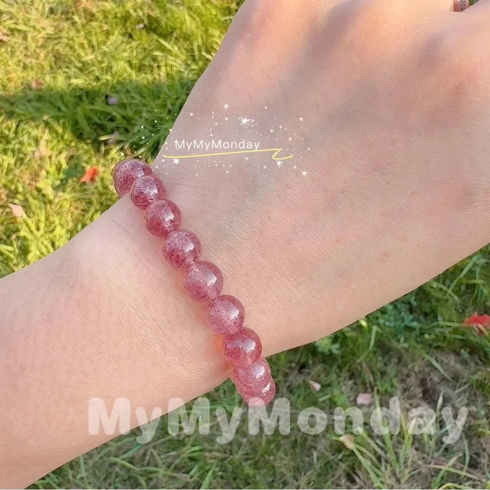 Strawberry Quartz Bracelet 8mm